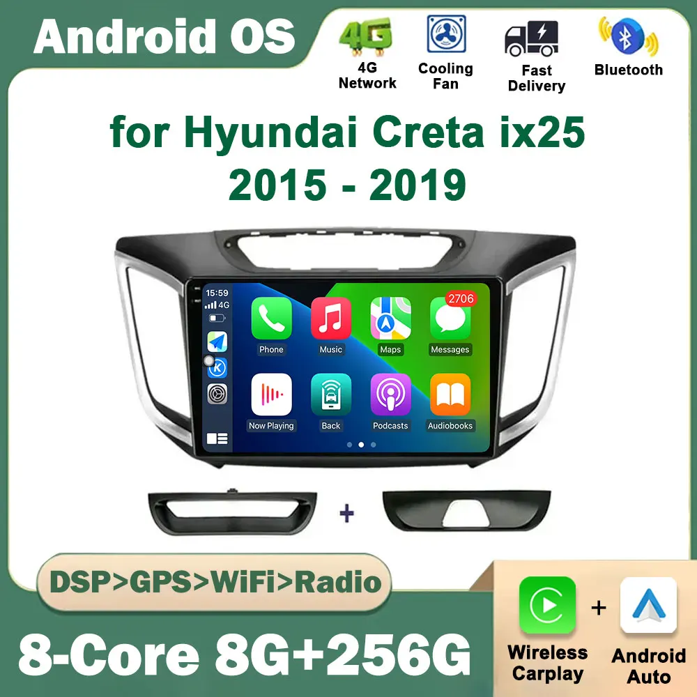 10 inch Android Auto GPS Navi for Hyundai Creta ix25 2015 - 2019 Car Multimedia Radio Video Player WiFi DSP Stereo BT HD Screen
10 inch Android Auto GPS Navi for Hyundai Creta ix25 2015 - 2019 Car Multimedia Radio Video Player WiFi DSP Stereo BT HD Screen