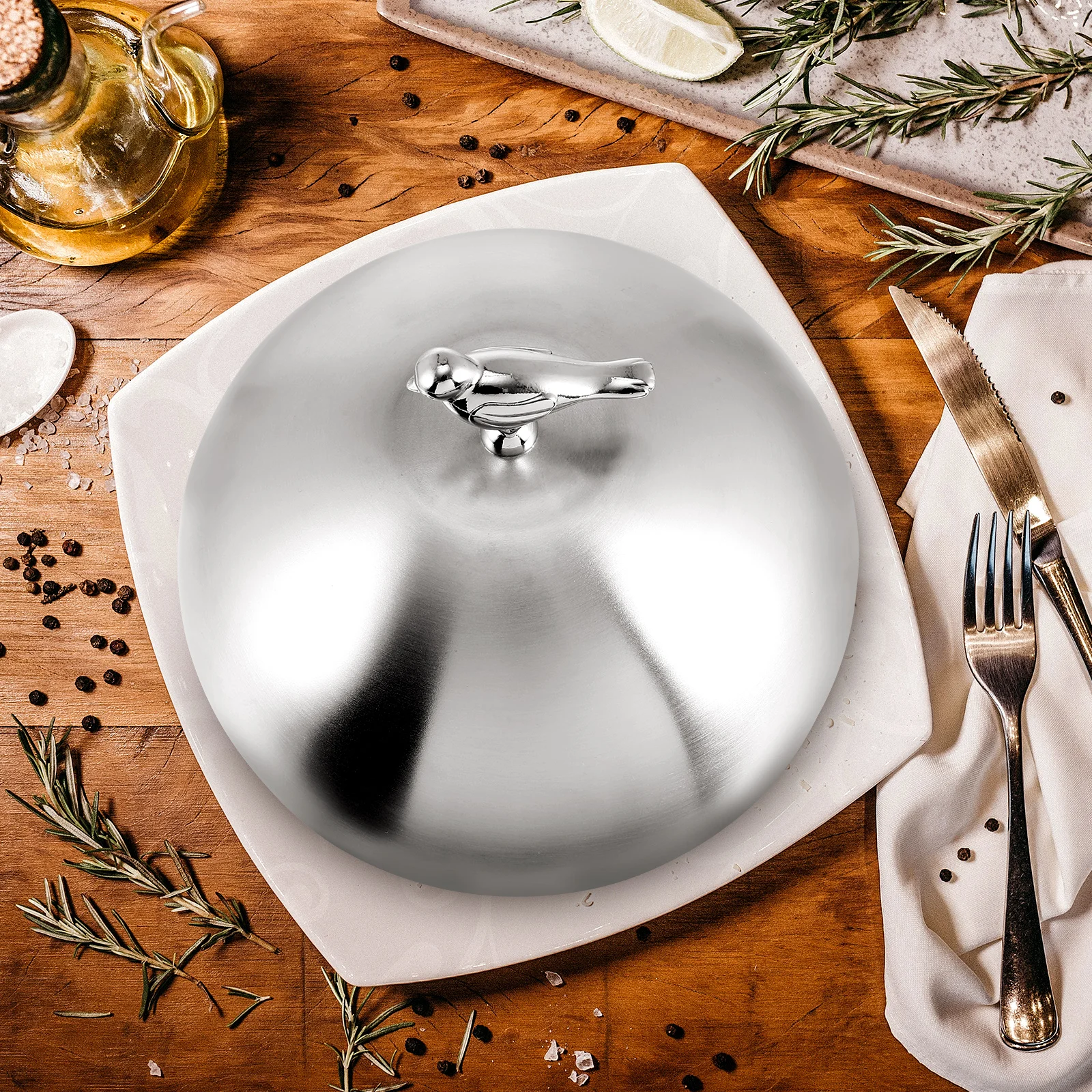 Stainless Steel Food Cover Oil-Proof Protective Cover Kitchen Round Dish Protector Steam Retainer Anti-Rust 
Stainless Steel Food Cover Oil-Proof Protective Cover Kitchen Round Dish Protector Steam Retainer Anti-Rust