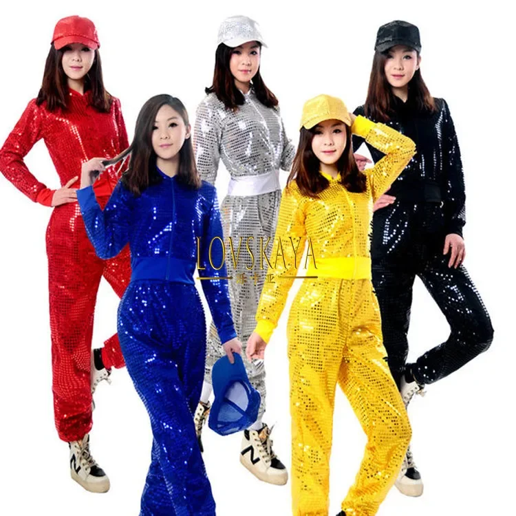 Performance costumes for adult women, jazz dance costumes, modern street dance costumes, hip-hop sequin dance costumes
Performance costumes for adult women, jazz dance costumes, modern street dance costumes, hip-hop sequin dance costumes
