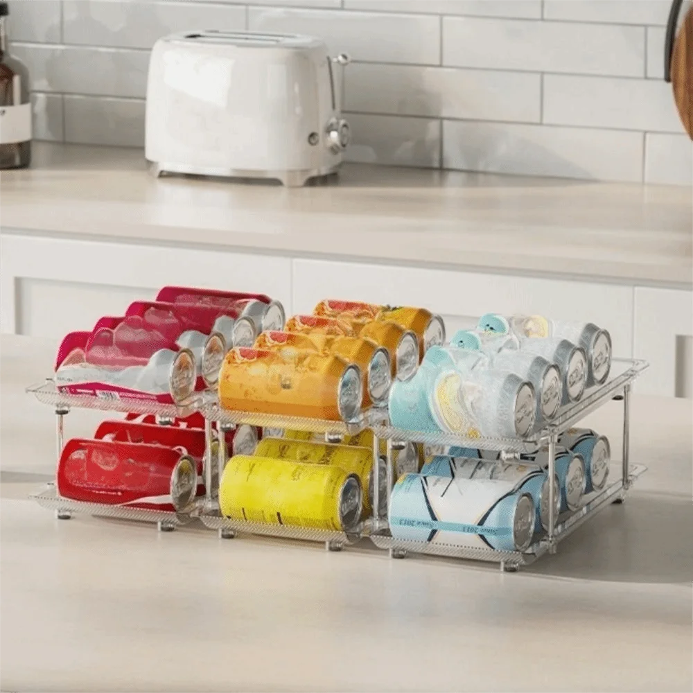 Plastic Pet Food Storage Rack Large Capacity Multi-tier Soda Can Dispenser Anti-slip Space Saving Can Storage Rack for Home
Plastic Pet Food Storage Rack Large Capacity Multi-tier Soda Can Dispenser Anti-slip Space Saving Can Storage Rack for Home