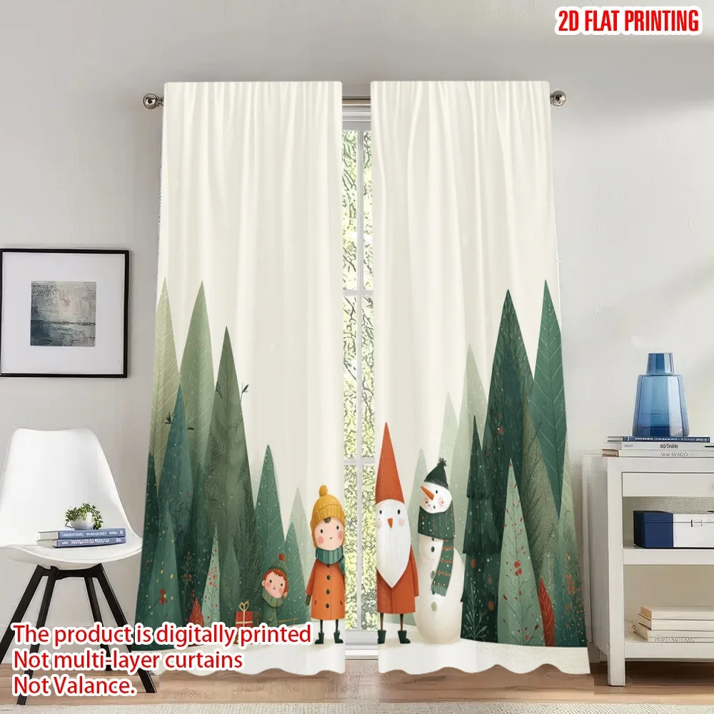 2pcs 2D flat printing Happy Christmas fashion curtains Christmas Winter Snow Forest Digital Printed Polyester Drapes Family
2pcs 2D flat printing Happy Christmas fashion curtains Christmas Winter Snow Forest Digital Printed Polyester Drapes Family