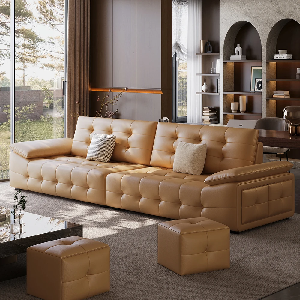 #Italian Minimalist Leather Sofa Set Hidden Bench Straight-Row Multi-Functional Extendable for Large Living Room Villa Furniture
#Italian Minimalist Leather Sofa Set Hidden Bench Straight-Row Multi-Functional Extendable for Large Living Room Villa Furniture