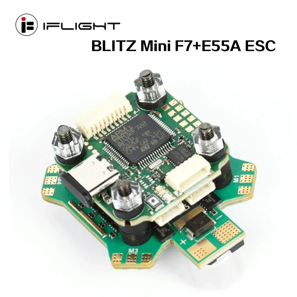 iFlight BLITZ Mini F7 E55R Stack с контроллером полета BLITZ Mini F7 V1.2 / BLITZ E55R 4-IN-1 2-6S ESC для RC FPV Drone
iFlight BLITZ Mini F7 E55R Stack с контроллером полета BLITZ Mini F7 V1.2 / BLITZ E55R 4-IN-1 2-6S ESC для RC FPV Drone