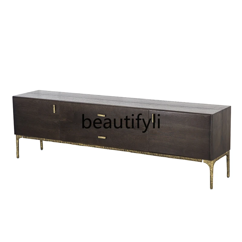 Nordic solid wood TV cabinet coffee table combination simple modern light luxury living room walnut color retro
Nordic solid wood TV cabinet coffee table combination simple modern light luxury living room walnut color retro