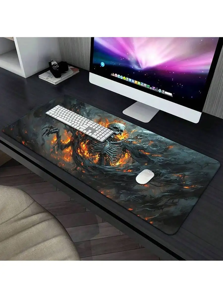 Dark Skeleton Gaming Mouse Pad With Flame Skull Design Anti-Slip Rubber Base Ultra Smooth Surface
Dark Skeleton Gaming Mouse Pad With Flame Skull Design Anti-Slip Rubber Base Ultra Smooth Surface