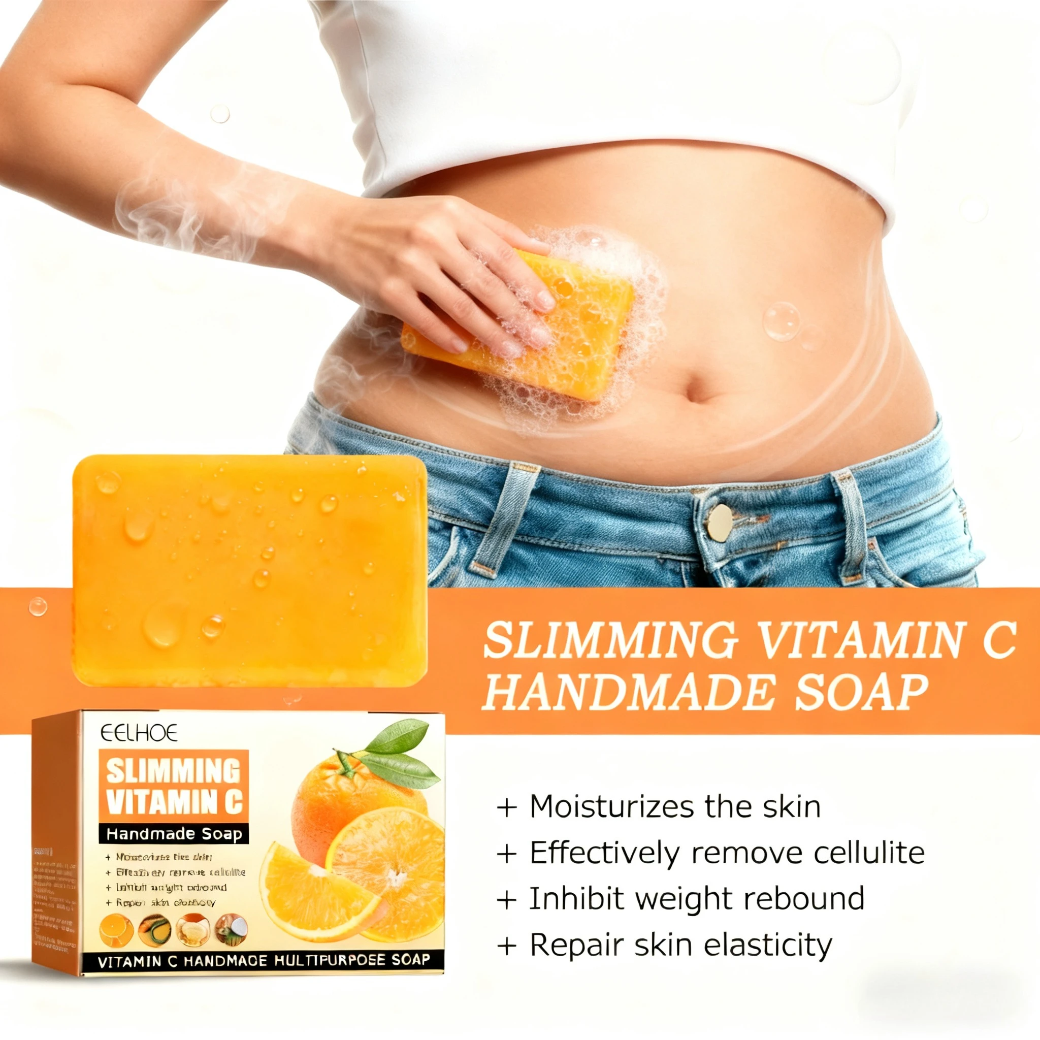 Мыло с витамином С для похудения для очищения тела, похудения и формирования ног и живота, подтягивает кожу и увлажняет.
Мыло с витамином С для похудения для очищения тела, похудения и формирования ног и живота, подтягивает кожу и увлажняет.