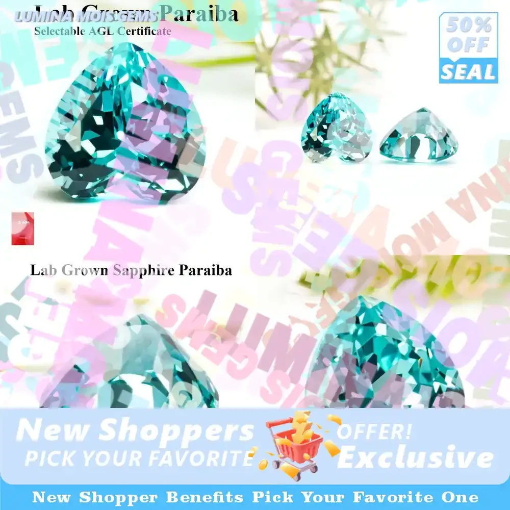 Lab Grown Sapphire Paraiba Heart Cut Charms Diy Advanced Jewelry Making Materials Selectable AGL Certificate
Lab Grown Sapphire Paraiba Heart Cut Charms Diy Advanced Jewelry Making Materials Selectable AGL Certificate
