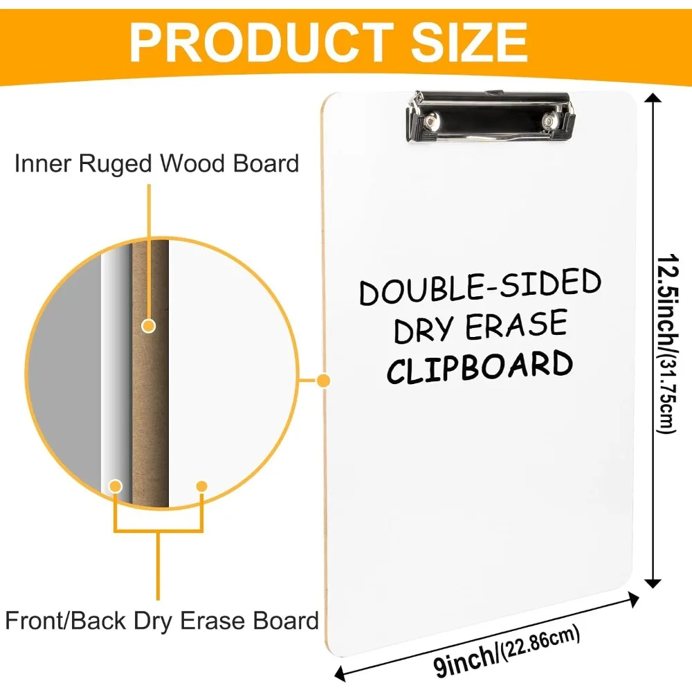 Hot Selling Dry Erase Clipboard Whiteboard Double Sided 8.5 x 11 & 9 x 12.5 Inch Classroom Office School Supplies for Teacher Student
Hot Selling Dry Erase Clipboard Whiteboard Double Sided 8.5 x 11 & 9 x 12.5 Inch Classroom Office School Supplies for Teacher Student
