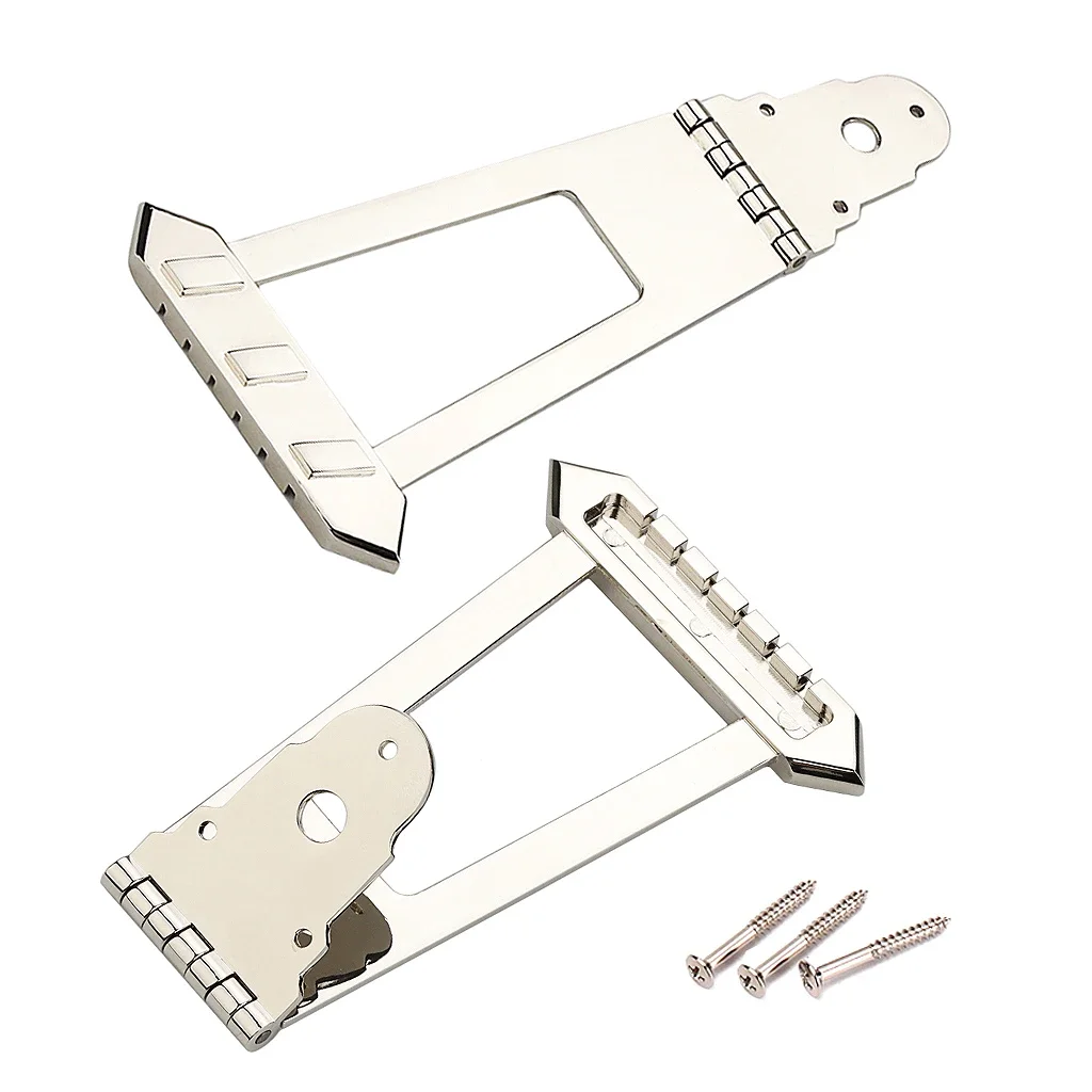 1pcs silver /Nickel plated Hollow Semi-hollow Jazz 6 String Guitar Tailpiece Bridge for Guitar Parts Accessories
1pcs silver /Nickel plated Hollow Semi-hollow Jazz 6 String Guitar Tailpiece Bridge for Guitar Parts Accessories