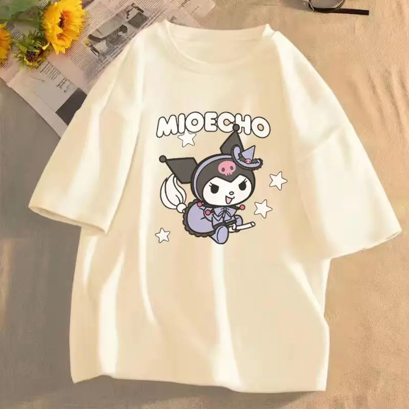 Sanrios Kawaii Anime Kuromi Cinnamoroll Cute Cartoon Cotton Kids Summer New Short Sleeve T-Shirt Student Top Birthday Gift
Sanrios Kawaii Anime Kuromi Cinnamoroll Cute Cartoon Cotton Kids Summer New Short Sleeve T-Shirt Student Top Birthday Gift