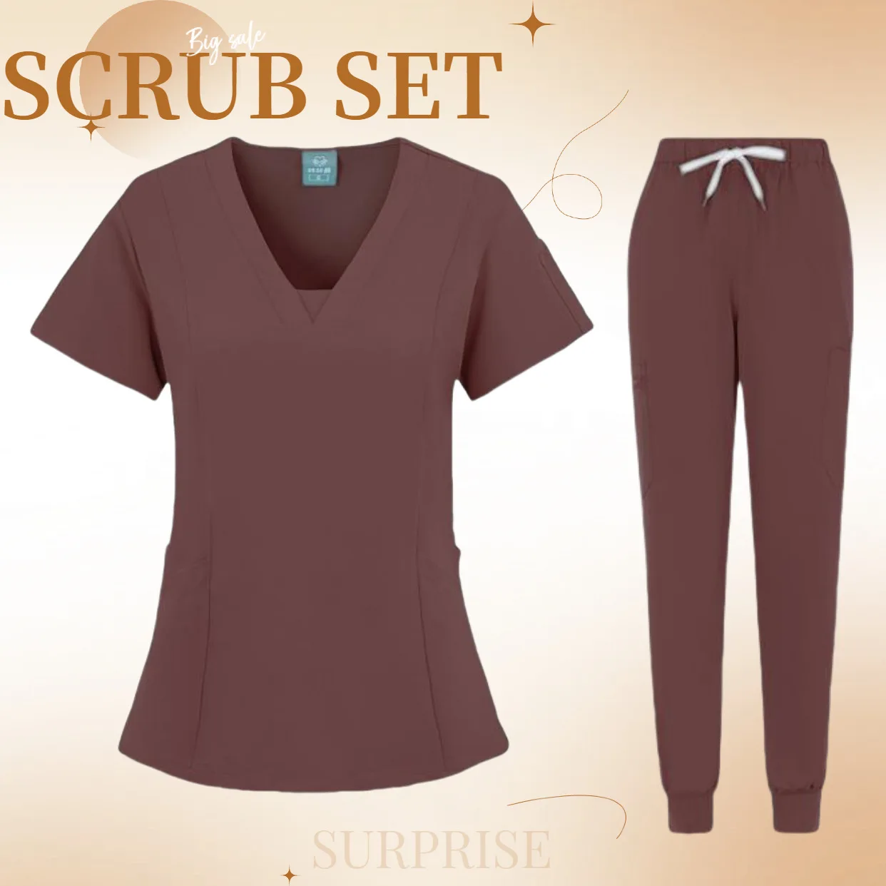 V-Neck Split Surgical Suit Set For Women's Hospital, Hand Brushing Suit, Elastic Short Sleeved Nurse Work Clothes, Printed
V-Neck Split Surgical Suit Set For Women's Hospital, Hand Brushing Suit, Elastic Short Sleeved Nurse Work Clothes, Printed