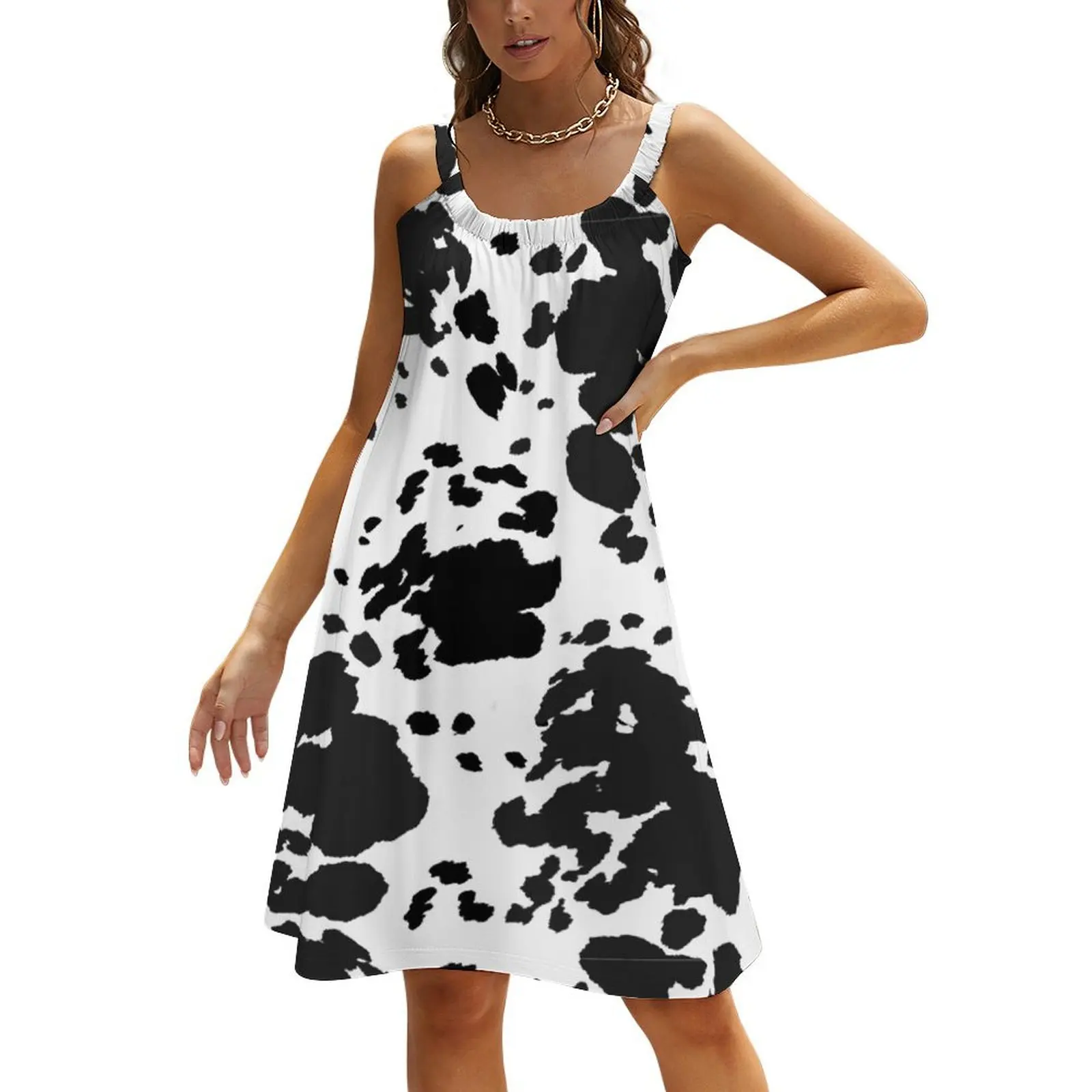Cow Print Pattern Beach Sling Skirt women dresses Women's summer skirt womens clothing long sleeve dress
Cow Print Pattern Beach Sling Skirt women dresses Women's summer skirt womens clothing long sleeve dress