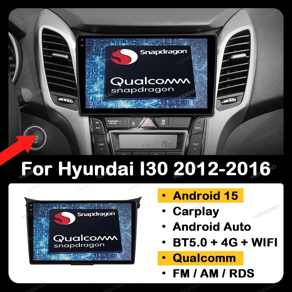Android 15 Car Radio For Hyundai I30 Elantra GT 2012 2013 2014 2015 2016 Carplay Auto Multimedia Stereo Video Player GPS NAVI 4G
Android 15 Car Radio For Hyundai I30 Elantra GT 2012 2013 2014 2015 2016 Carplay Auto Multimedia Stereo Video Player GPS NAVI 4G