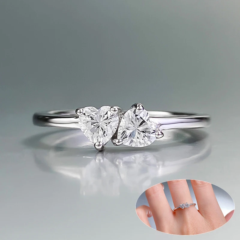 Apaison 4 mm Heart High Carbon Diamond Rings For Women Fine Jewelry 100% 925 Sterling Silver Sparkling Ring Female Gifts
Apaison 4 mm Heart High Carbon Diamond Rings For Women Fine Jewelry 100% 925 Sterling Silver Sparkling Ring Female Gifts
