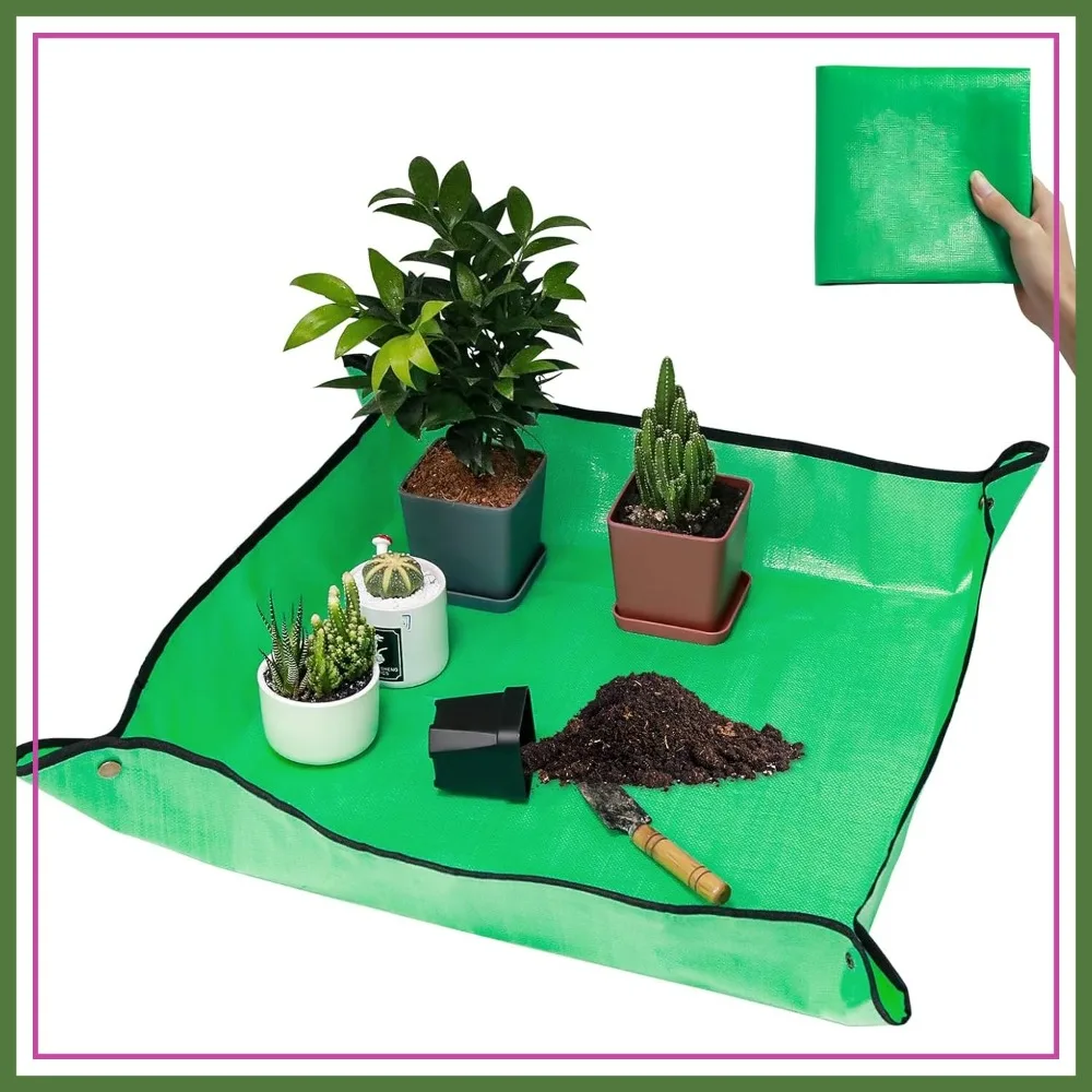 Repotting Mat 26.8" x 26.8" Waterproof Plant Potting Tray for Mess Control, Succulent Orchid Gardening Bonsai Tools
Repotting Mat 26.8" x 26.8" Waterproof Plant Potting Tray for Mess Control, Succulent Orchid Gardening Bonsai Tools