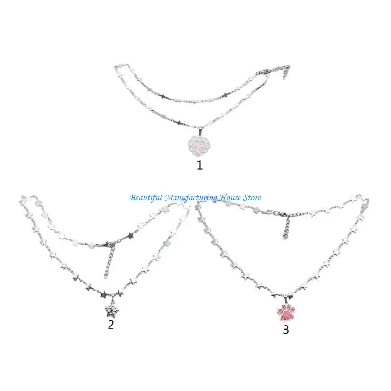 E56A Baroque Heart Paw Pendant Necklace Star Chain Classic-Hip-Hop Choker Necklace Religious Symbol Jewelry 
E56A Baroque Heart Paw Pendant Necklace Star Chain Classic-Hip-Hop Choker Necklace Religious Symbol Jewelry