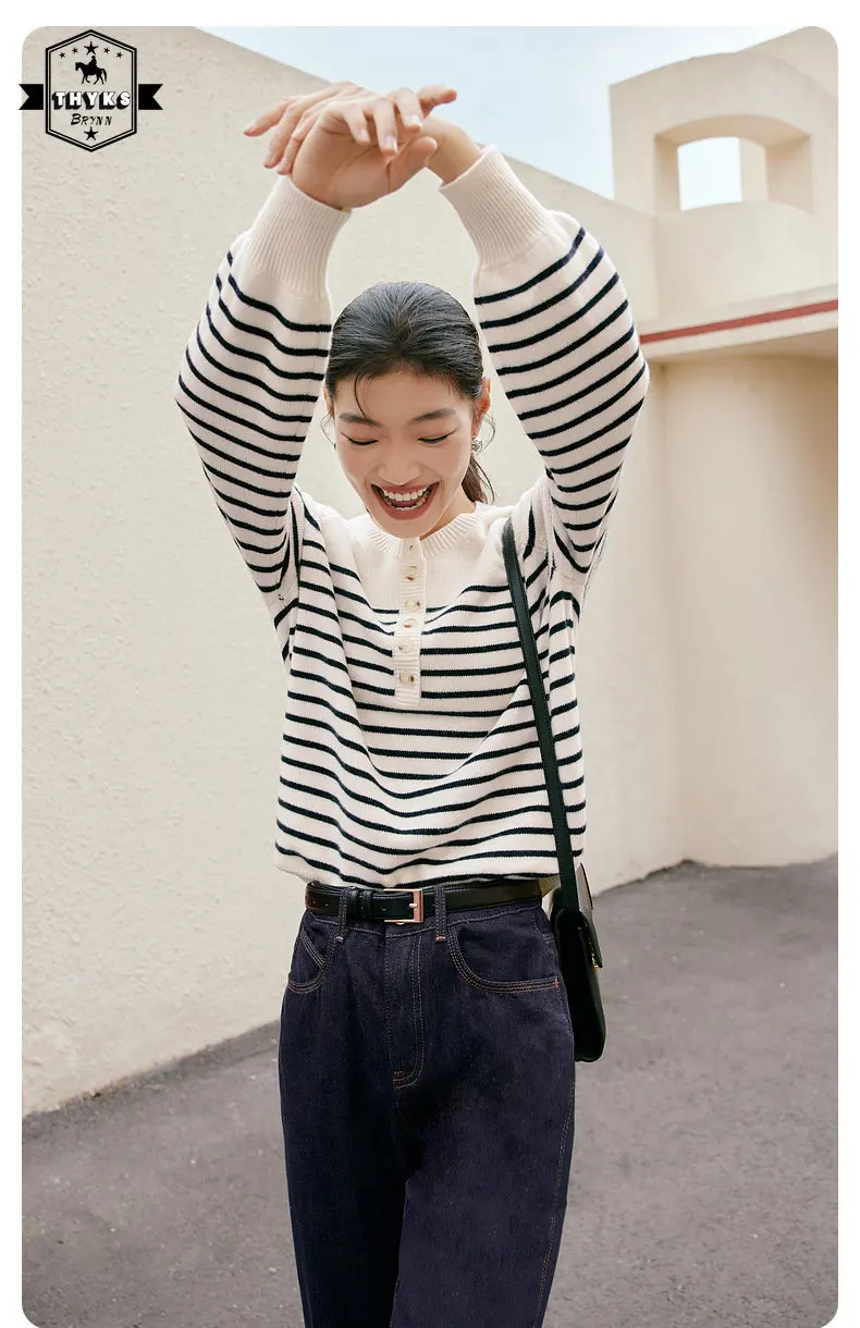 Women's Striped Sweater Fall O-Neck Loose Retro Casual Korean Long Pullovers Autumn Fashion Contrast Color Knitwear Office Lady
Women's Striped Sweater Fall O-Neck Loose Retro Casual Korean Long Pullovers Autumn Fashion Contrast Color Knitwear Office Lady