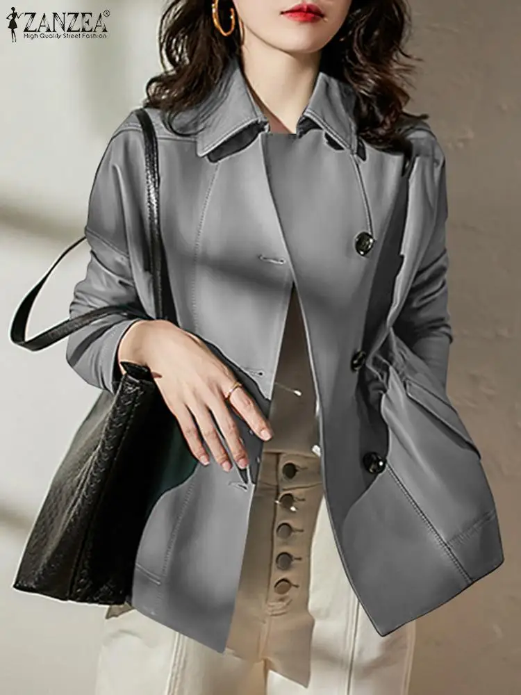 Casual Turn Down Collar Coat 2024 ZANZEA Fashion Women Jackets Autumn Long Sleeve Shirt Jackets Elegant Double-breasted Outwear
Casual Turn Down Collar Coat 2024 ZANZEA Fashion Women Jackets Autumn Long Sleeve Shirt Jackets Elegant Double-breasted Outwear