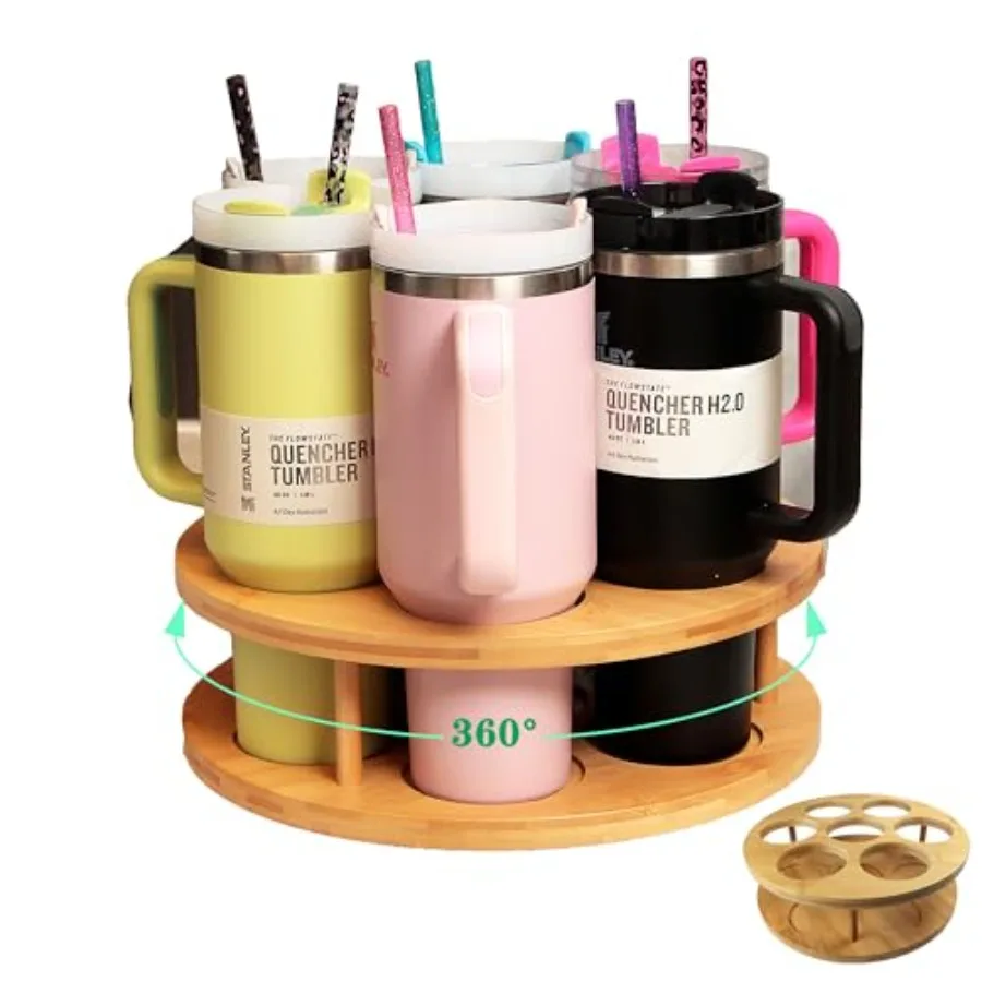 7 Slots Water Bottle Organizer for Stanley Cup Tumbler Accessories Owala Bottle Holder Rotatable Drying Rack Storage for Kitche
7 Slots Water Bottle Organizer for Stanley Cup Tumbler Accessories Owala Bottle Holder Rotatable Drying Rack Storage for Kitche