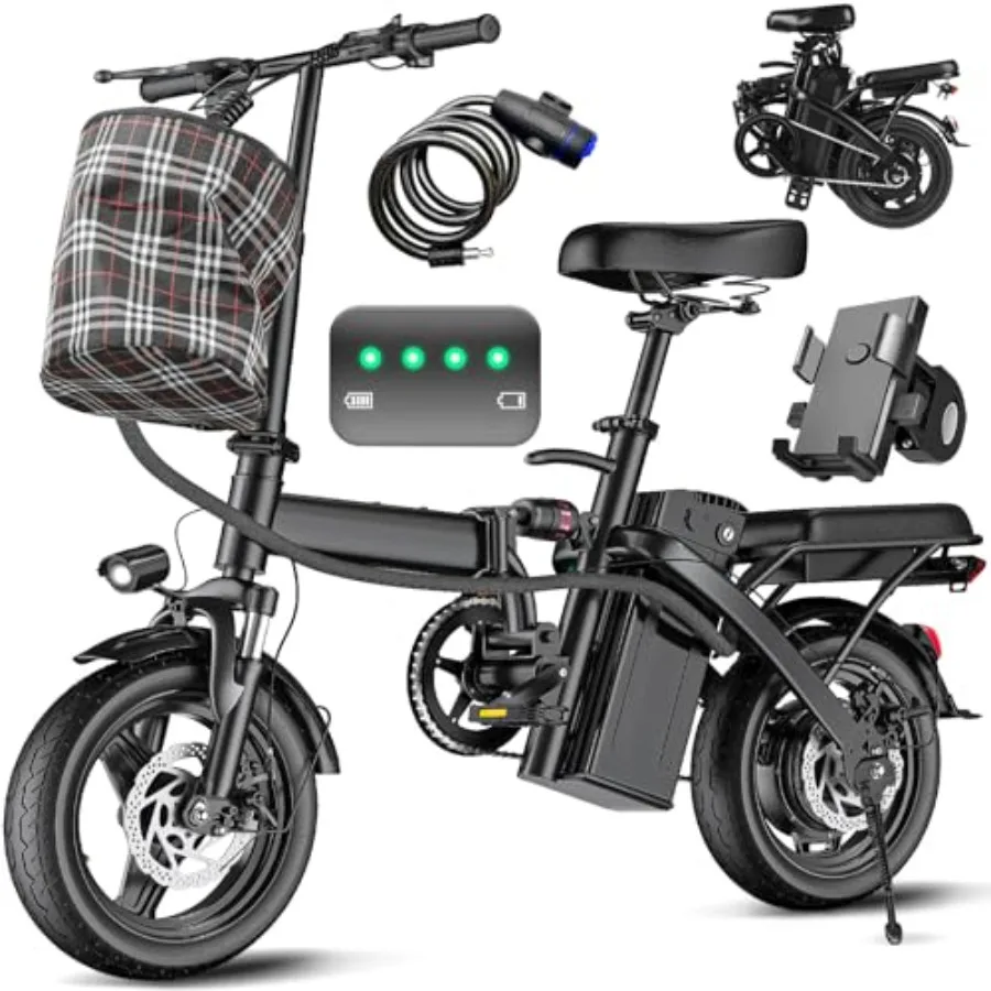 Electric Bike for Adults and Teens 560-740W Motor 20-25MPH Compact Commuter Folding Ebike 32 Miles Range 48V 10Ah Battery 3-Lev
Electric Bike for Adults and Teens 560-740W Motor 20-25MPH Compact Commuter Folding Ebike 32 Miles Range 48V 10Ah Battery 3-Lev