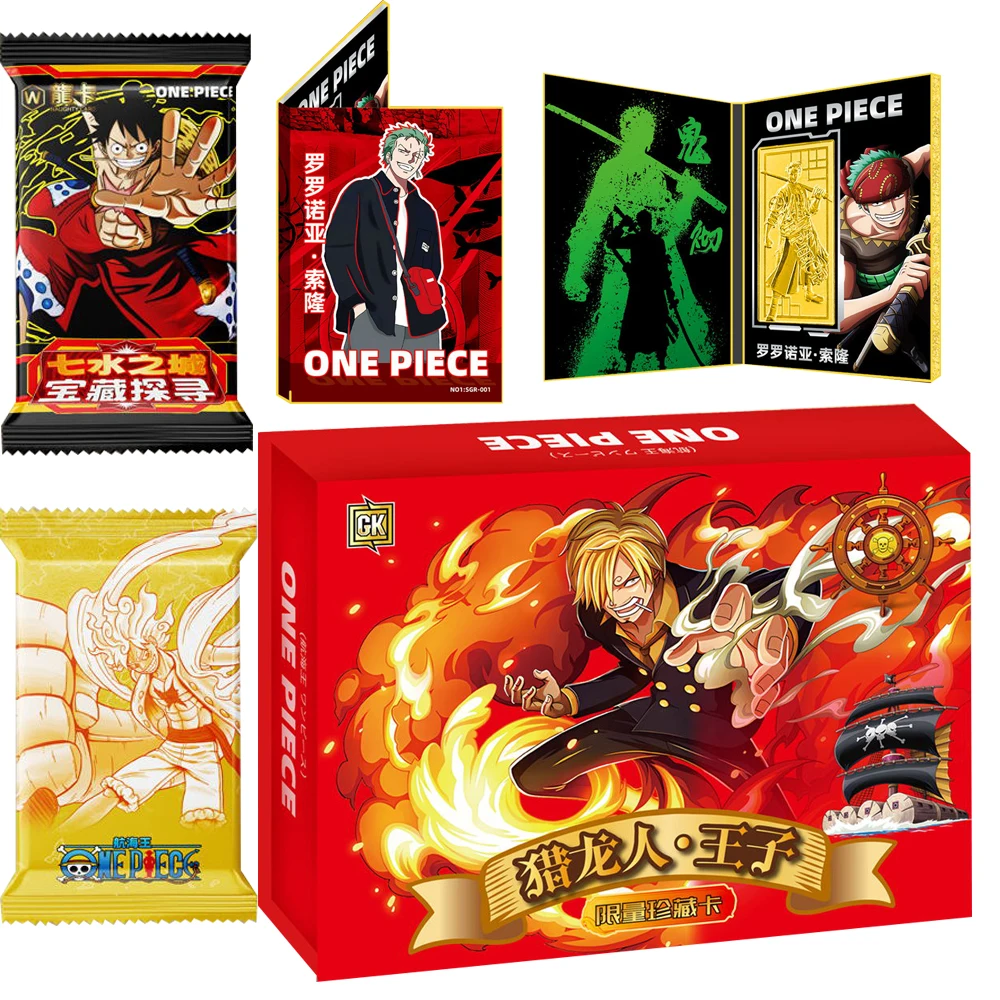 

Wholesale One Piece Card for Children Luffy Empress Nami Zoro Robin Anime Peripheral Collection Cards Kids Birthday Toys Gifts