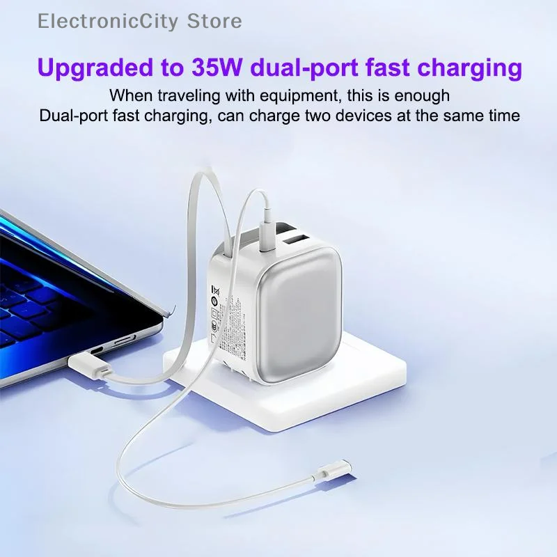 Кабель для зарядки мобильного телефона USB Type-C 35 Вт, двухпортовое быстрое зарядное устройство, выдвижное, с двумя портами A+C, для телефона/планшета/повербанка
Кабель для зарядки мобильного телефона USB Type-C 35 Вт, двухпортовое быстрое зарядное устройство, выдвижное, с двумя портами A+C, для телефона/планшета/повербанка