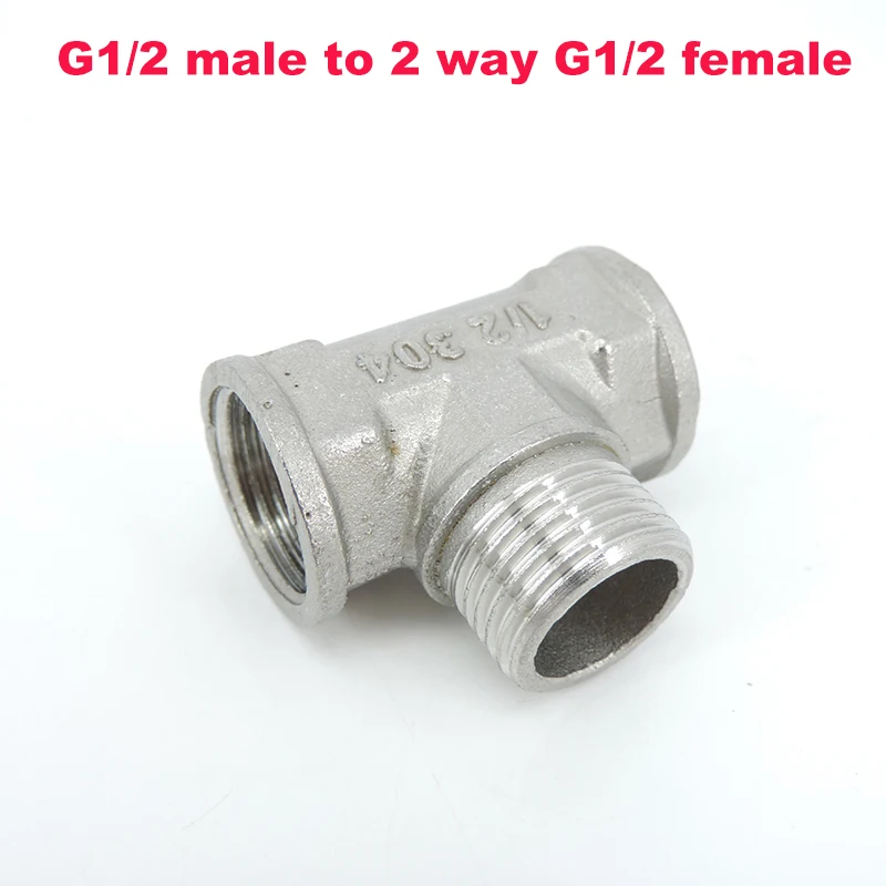 G1/2 male to 2 way G1/2 20mm female splitter Thread Tee Type Stainless Steel Butt water hose connector Adapter Plumbing Fittings
G1/2 male to 2 way G1/2 20mm female splitter Thread Tee Type Stainless Steel Butt water hose connector Adapter Plumbing Fittings