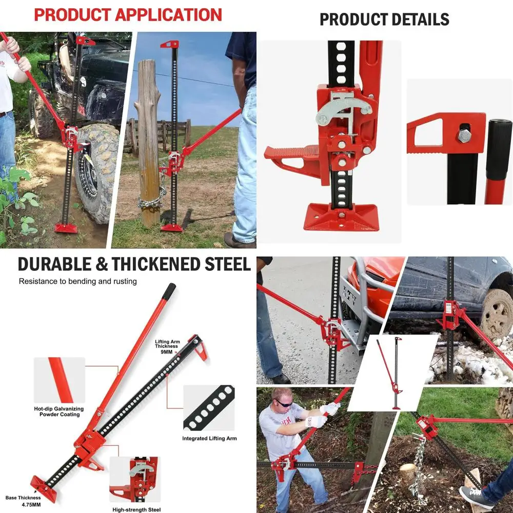 6600LB Capacity Off-Road High Lift Ratcheting Utility Jack for Trucks, SUVs, and Tractors - Red
6600LB Capacity Off-Road High Lift Ratcheting Utility Jack for Trucks, SUVs, and Tractors - Red