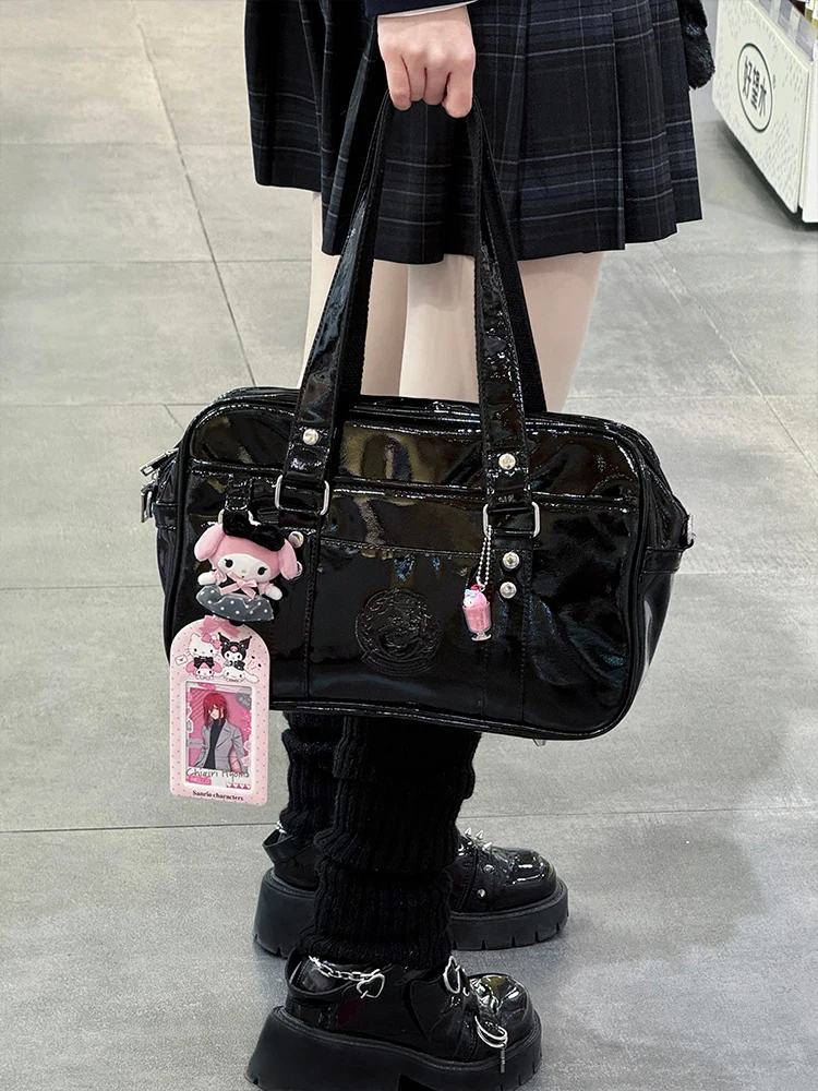 Original Japanese Sle JK orm Bag Women's Basic School Wind Campus Feel Bla Sugar Pearl PU Leather Single oulder Bag 
Original Japanese Sle JK orm Bag Women's Basic School Wind Campus Feel Bla Sugar Pearl PU Leather Single oulder Bag