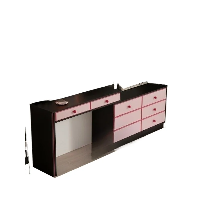 Dopamine two-in-one dresser, chest, corner makeup table, bedroom contrasting color telescopic table, storage cabinet combination
Dopamine two-in-one dresser, chest, corner makeup table, bedroom contrasting color telescopic table, storage cabinet combination
