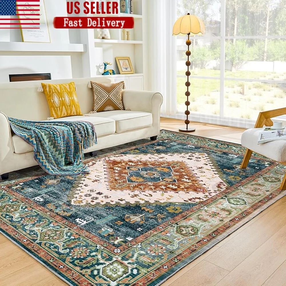 Soft Non Slip Area Rug Machine Washable Faux Cashmere Low Pile Carpet Durable Floor Protector Living Room Bedroom Playroom
Soft Non Slip Area Rug Machine Washable Faux Cashmere Low Pile Carpet Durable Floor Protector Living Room Bedroom Playroom