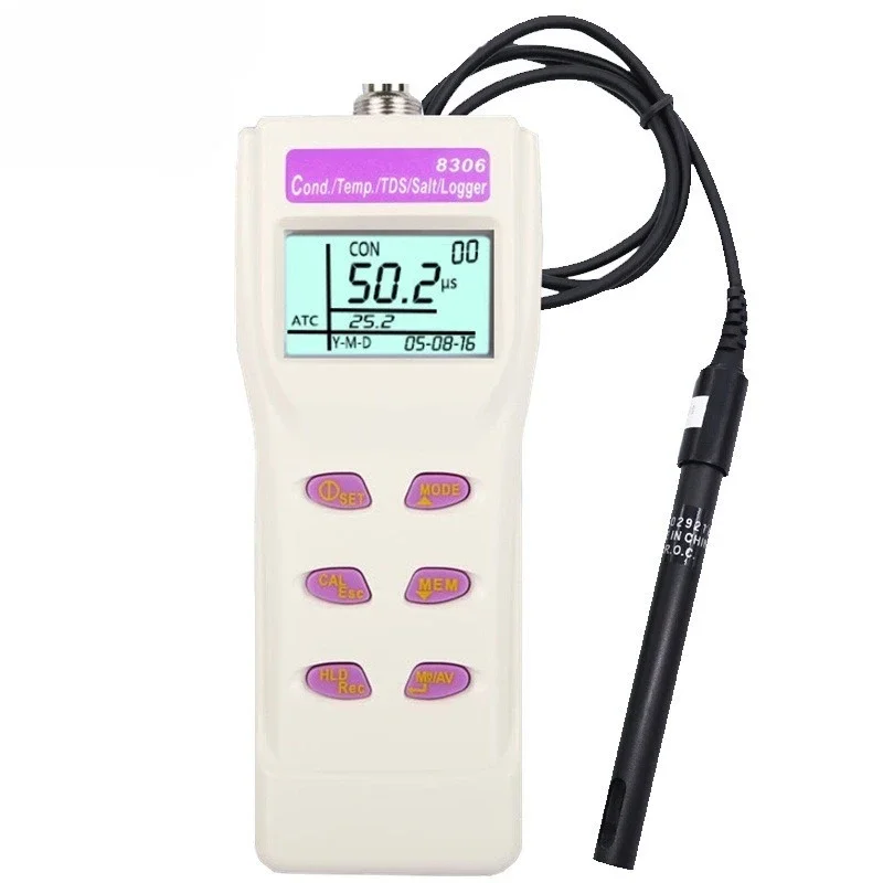 Tester AZ8306 Conductivity Meter TDS Salinity Meter High Precision Industrial Conductivity Meter with Temperature
Tester AZ8306 Conductivity Meter TDS Salinity Meter High Precision Industrial Conductivity Meter with Temperature