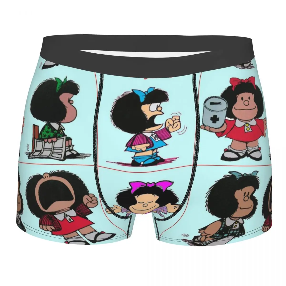Нижнее белье Mafalda Quino Comics Quino с героями мультфильмов и манги, мужские сексуальные трусы-боксеры с принтом, индивидуальные трусы-боксеры
Нижнее белье Mafalda Quino Comics Quino с героями мультфильмов и манги, мужские сексуальные трусы-боксеры с принтом, индивидуальные трусы-боксеры