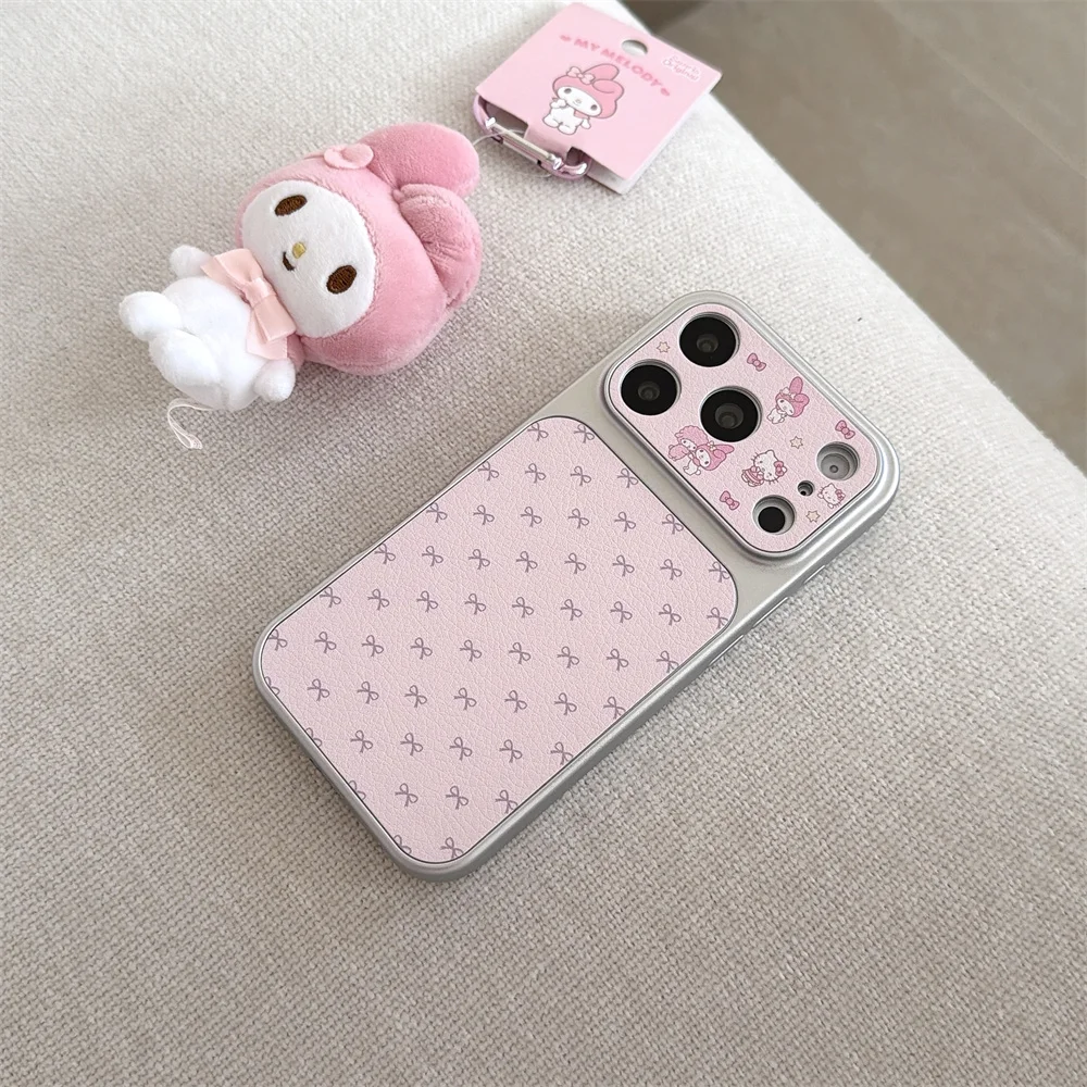 Electroplated Leather Bow Cartoon Melody Cute Phone Case for iPhone 17 Pro Max 15 Pro 16 Pro Max Fundas Kawaii Shockproof Cover
Electroplated Leather Bow Cartoon Melody Cute Phone Case for iPhone 17 Pro Max 15 Pro 16 Pro Max Fundas Kawaii Shockproof Cover