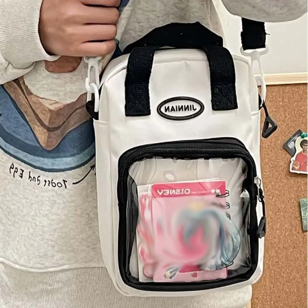 Casual Zipper Contrast Color Itabag Cotton Doll Storage Idol Merchandise Storage Transparent Bags Wallet PU Shoulder Bag Men
Casual Zipper Contrast Color Itabag Cotton Doll Storage Idol Merchandise Storage Transparent Bags Wallet PU Shoulder Bag Men