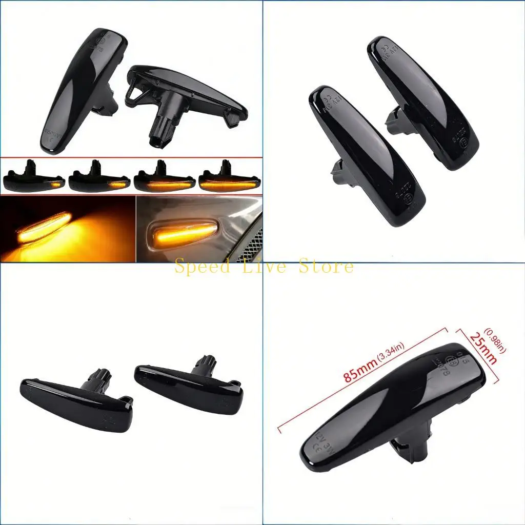 547C 2pcs Black LED Sequential Turn Lights For Sportack 2008-2019 ABS Housing
547C 2pcs Black LED Sequential Turn Lights For Sportack 2008-2019 ABS Housing