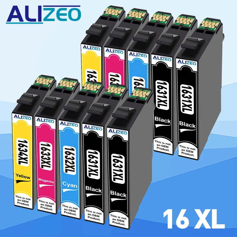 ALIZEO 16XL T1631 1632 XL Ink Cartridge for Epson Compatible WF-2010 2510 2520 2530 2540 WF-2650 2660 2750 2760 WF-2010W Printer 
ALIZEO 16XL T1631 1632 XL Ink Cartridge for Epson Compatible WF-2010 2510 2520 2530 2540 WF-2650 2660 2750 2760 WF-2010W Printer