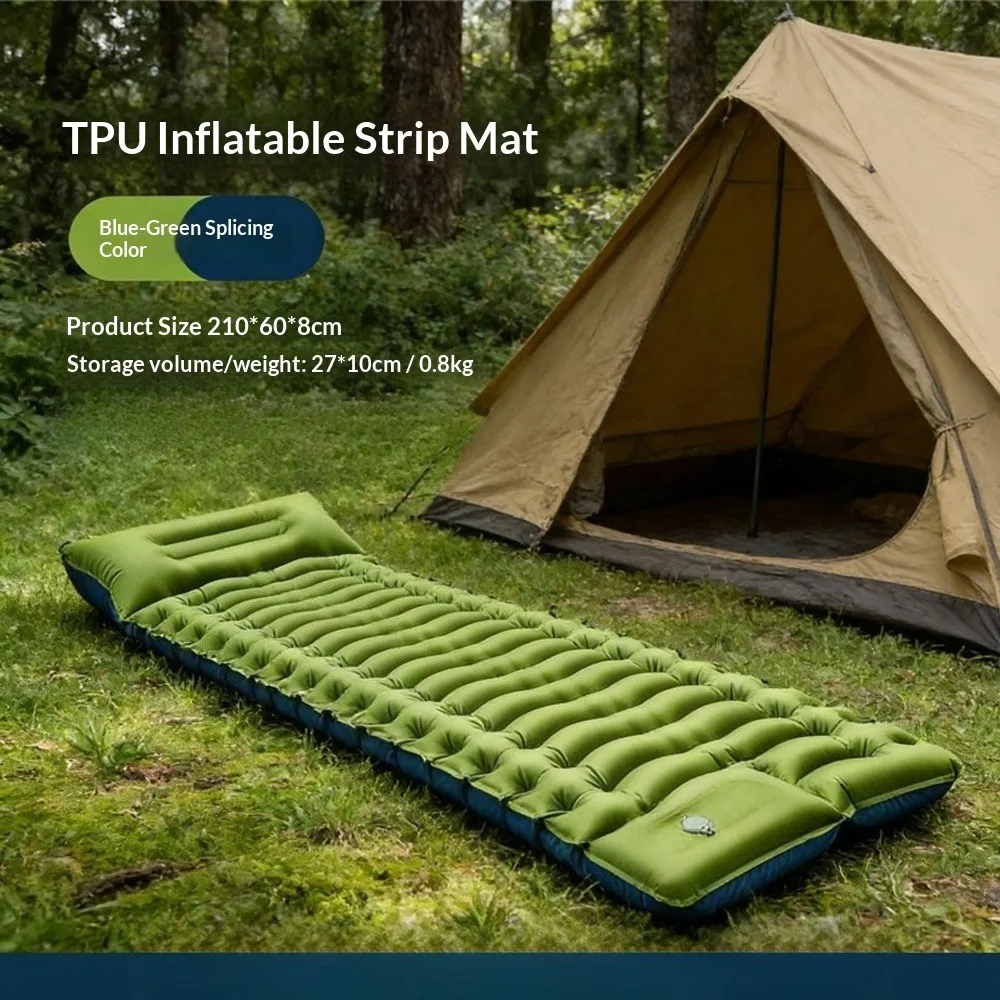Ultralight Camping Sleeping Pad With Pillow Built In Foot Pump Inflatable Portable Mattress For Backpacking Hiking Car Travel
Ultralight Camping Sleeping Pad With Pillow Built In Foot Pump Inflatable Portable Mattress For Backpacking Hiking Car Travel