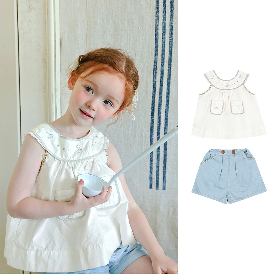 New 2024 Korean Brand Summer Baby Girl Clothing Suit Cotton T-Shirt Shorts Suit Short-Sleeved Embroidery Children's Clothing
New 2024 Korean Brand Summer Baby Girl Clothing Suit Cotton T-Shirt Shorts Suit Short-Sleeved Embroidery Children's Clothing
