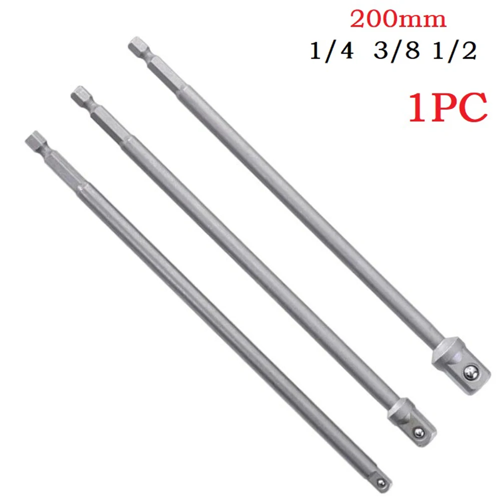 200mm Socket Adapter Hex Shank To 1/4 3/8 1/2 Extension Drill Bits Bar Household Electric Wrench Power Tool Accessories
200mm Socket Adapter Hex Shank To 1/4 3/8 1/2 Extension Drill Bits Bar Household Electric Wrench Power Tool Accessories