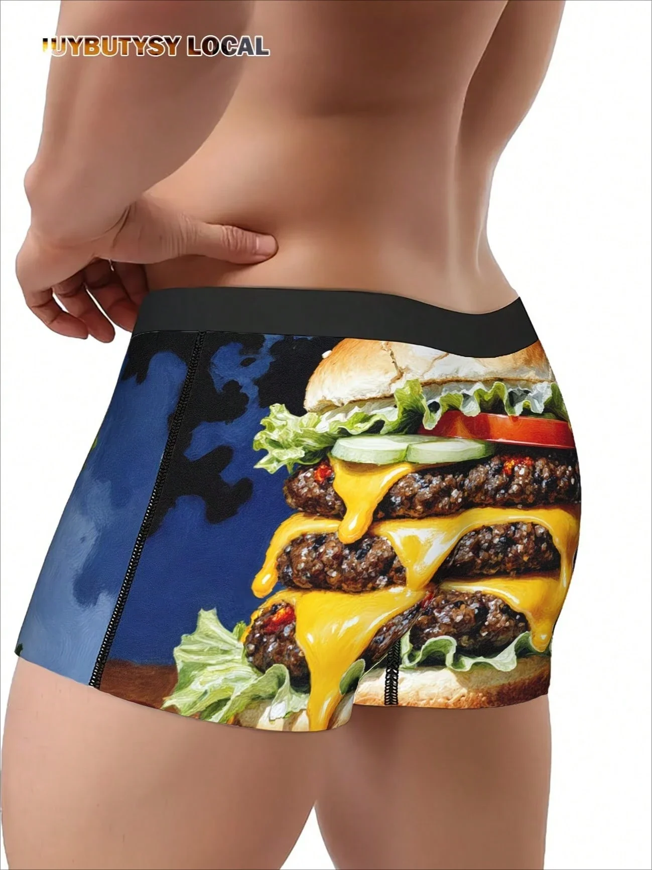 Men Funny Cheeseburger Print Boxer Briefs With Beef Patties Melted Cheese Lettuce Tomato Pickles
Men Funny Cheeseburger Print Boxer Briefs With Beef Patties Melted Cheese Lettuce Tomato Pickles