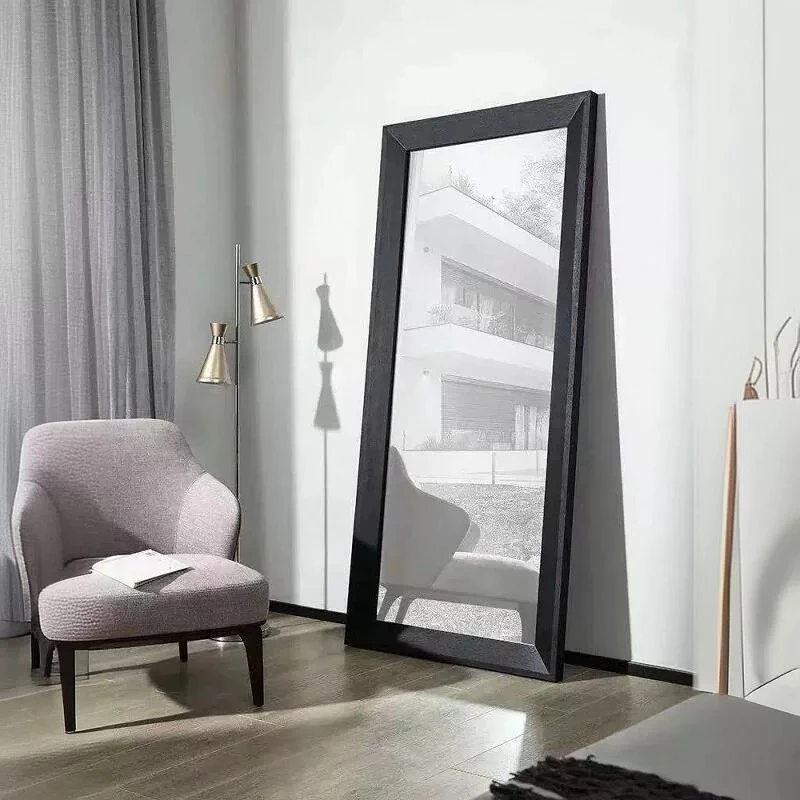 Minimalist solid wood medieval black walnut, full-body mirror, American retro full-length mirror
Minimalist solid wood medieval black walnut, full-body mirror, American retro full-length mirror