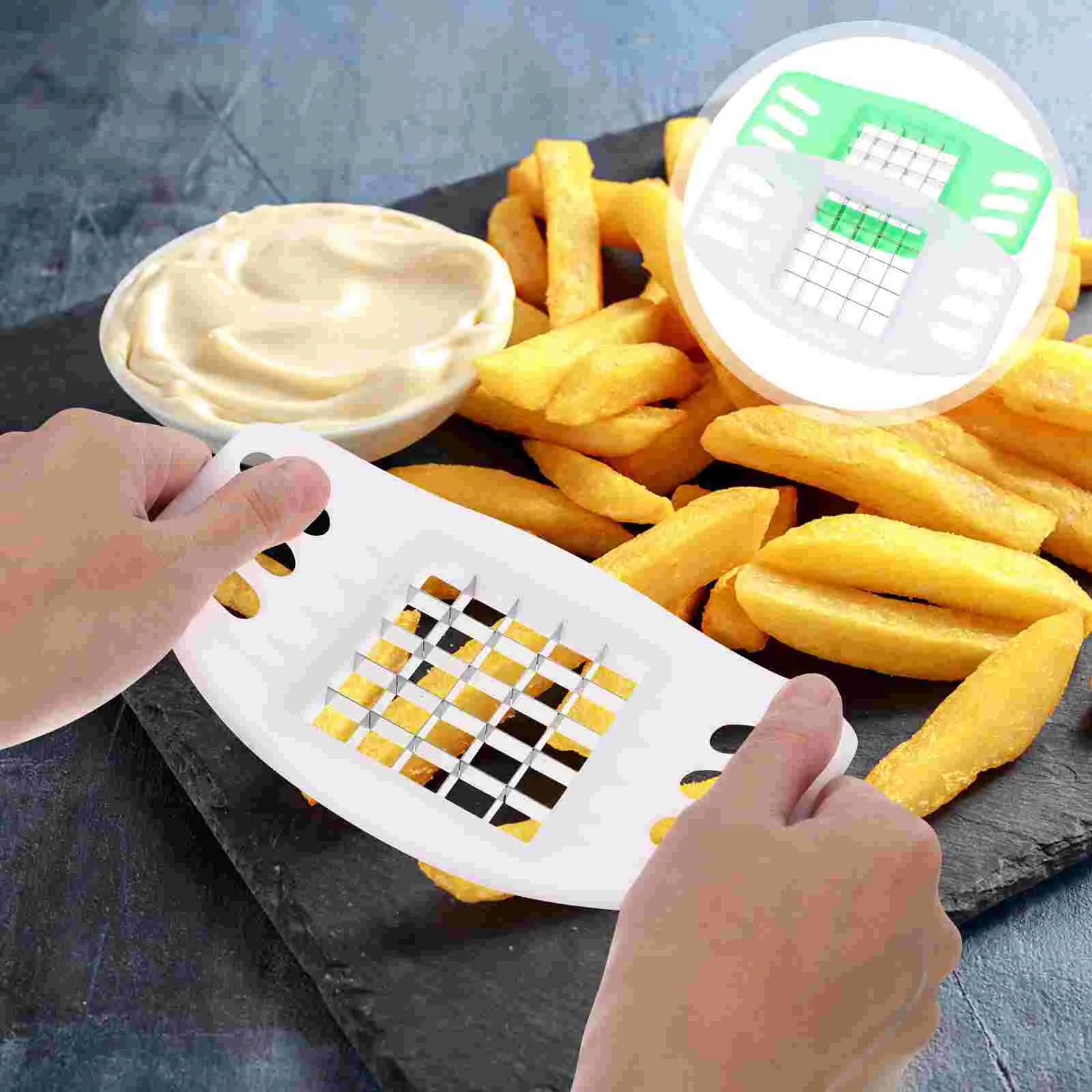 Orange 18x10 2cm Stainless Steel French Fry Potato Chips Vegetable Fruit Chopper Slicer Kitchen Tool Easy Stripe for Home
Orange 18x10 2cm Stainless Steel French Fry Potato Chips Vegetable Fruit Chopper Slicer Kitchen Tool Easy Stripe for Home