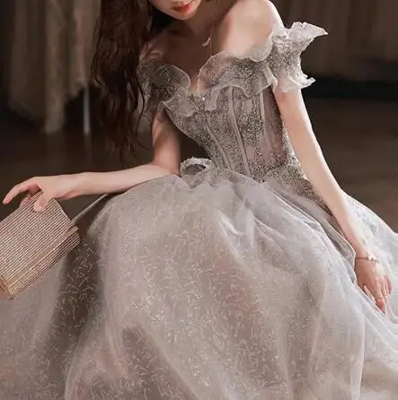 Gorgeous Evening Dresses Strapless Off Shoulder Sequin Beaded Bandage Shiny Slim A-Line Backless Floor-Length Wedding Party Gown
Gorgeous Evening Dresses Strapless Off Shoulder Sequin Beaded Bandage Shiny Slim A-Line Backless Floor-Length Wedding Party Gown