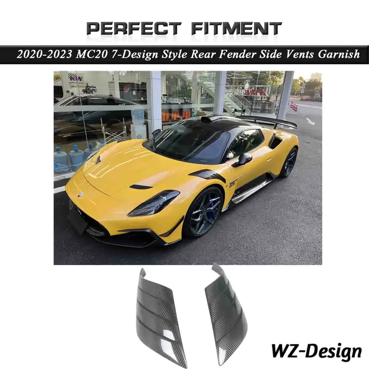 Car-Styling Dry Carbon DCF Rear Fender Side Vents Garnish Fit For 2020-2023 MC20 SD Style Rear Fender Side Vents Garnish
Car-Styling Dry Carbon DCF Rear Fender Side Vents Garnish Fit For 2020-2023 MC20 SD Style Rear Fender Side Vents Garnish