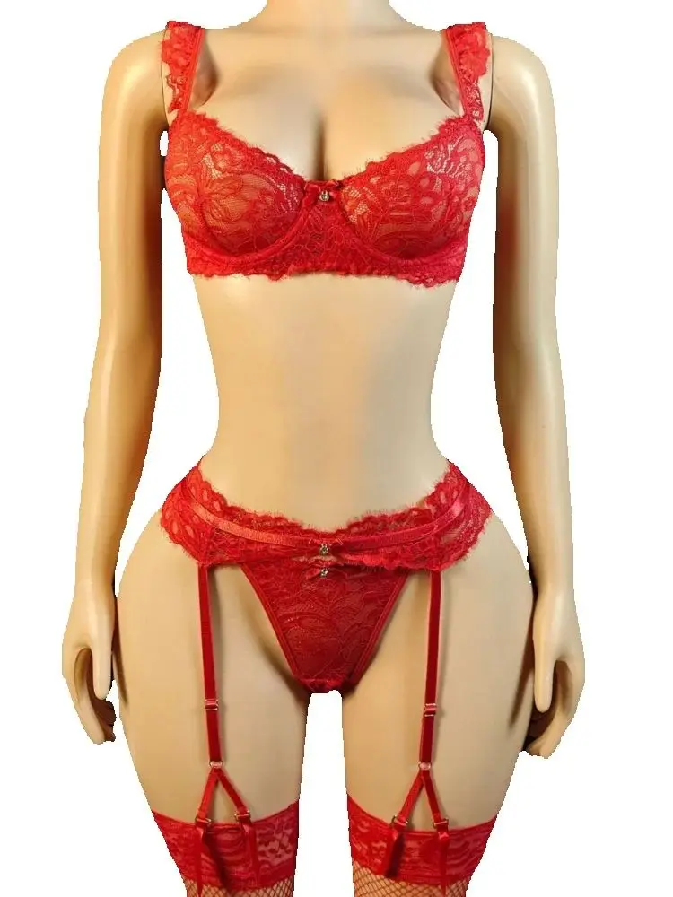 SsTss женский красный комплект кружевного нижнего белья из трех предметов, бюстгальтер пуш-ап и трусики с подвязками, эротическое нижнее белье, сексуальная интимная одежда, ночное белье
SsTss женский красный комплект кружевного нижнего белья из трех предметов, бюстгальтер пуш-ап и трусики с подвязками, эротическое нижнее белье, сексуальная интимная одежда, ночное белье