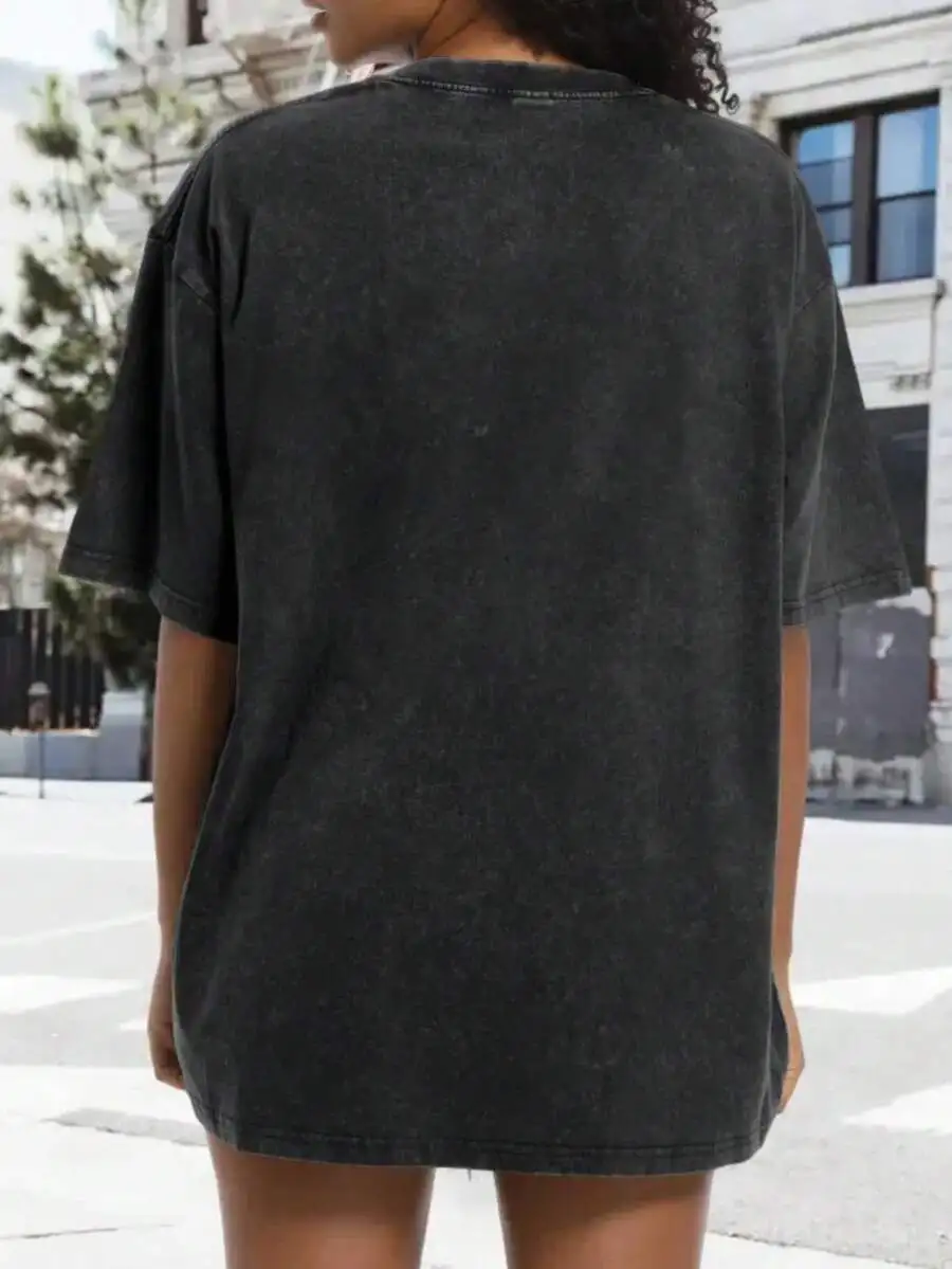 Oversized Drop Shoulder Cotton T-Shirt For Women Summer Casual Wear
Oversized Drop Shoulder Cotton T-Shirt For Women Summer Casual Wear