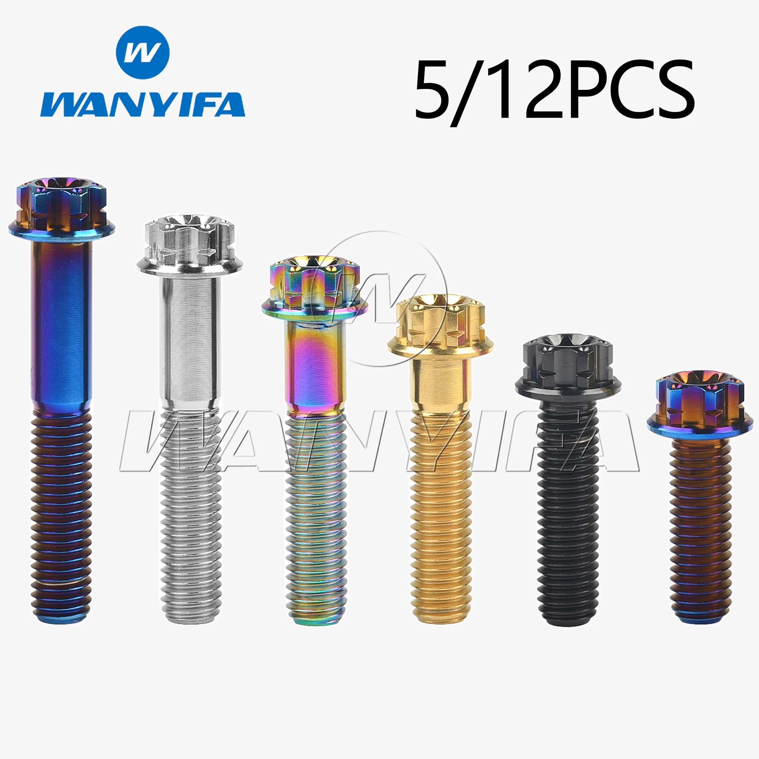 Wanyifa Titanium Ti Bolts M8x20-55mm Flange Torx T40 Head Pitch 1.25mm Screws for Motorcycle Modification Decoration 5/12PCS
Wanyifa Titanium Ti Bolts M8x20-55mm Flange Torx T40 Head Pitch 1.25mm Screws for Motorcycle Modification Decoration 5/12PCS