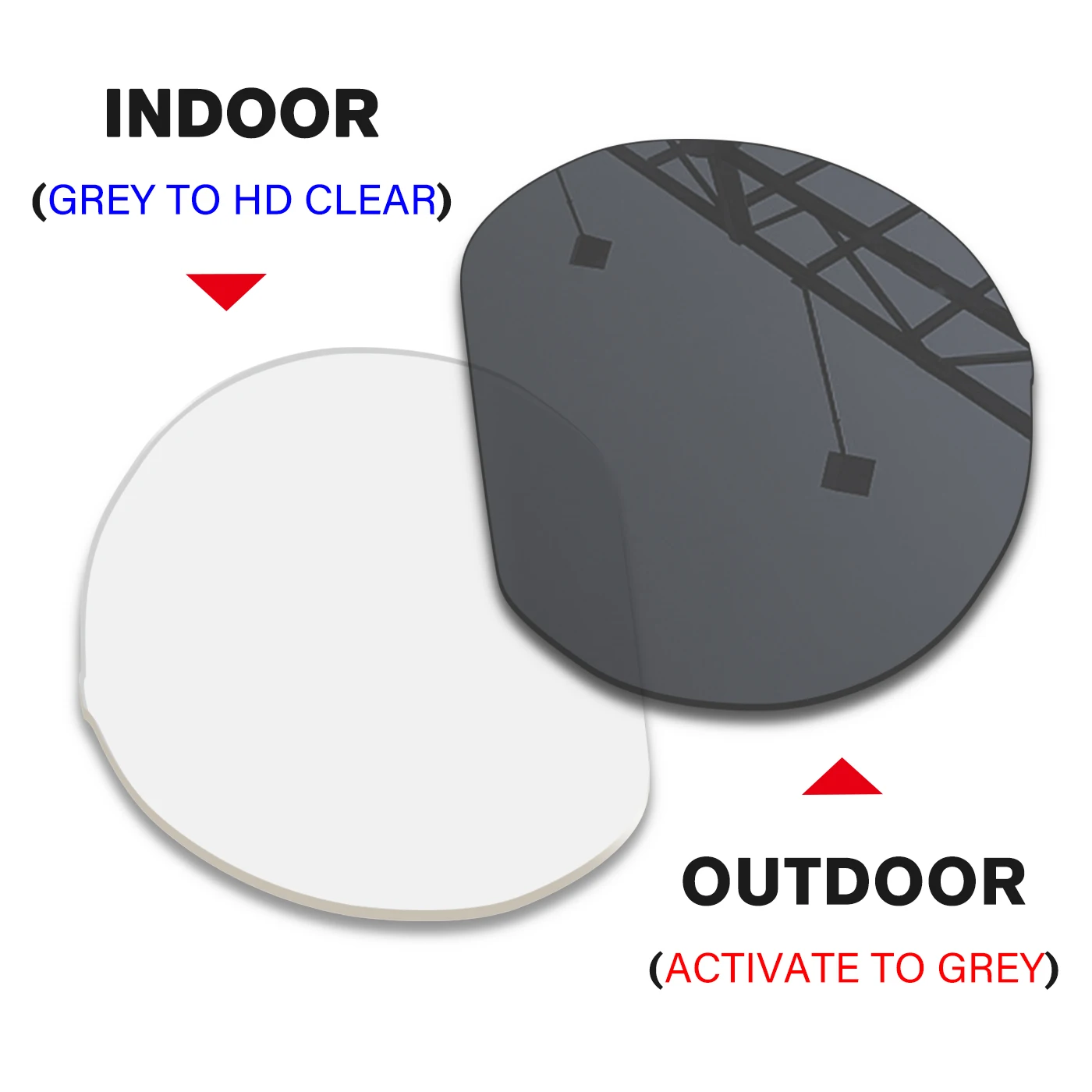 Grey Photochromic 1.5MM Replacement lenses for Oakley HSTN RX OX8139 OX8139A 52mm, Anti-Scratch & Impact Resistant
Grey Photochromic 1.5MM Replacement lenses for Oakley HSTN RX OX8139 OX8139A 52mm, Anti-Scratch & Impact Resistant
