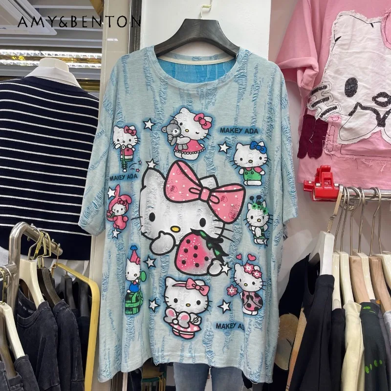 2025 Summer New Fashion Brand Original Kawaii Pink Tees Loose Cartoon Short-sleeved O-neck T-shirt Harajuku Y2k Clothes Pullover
2025 Summer New Fashion Brand Original Kawaii Pink Tees Loose Cartoon Short-sleeved O-neck T-shirt Harajuku Y2k Clothes Pullover
